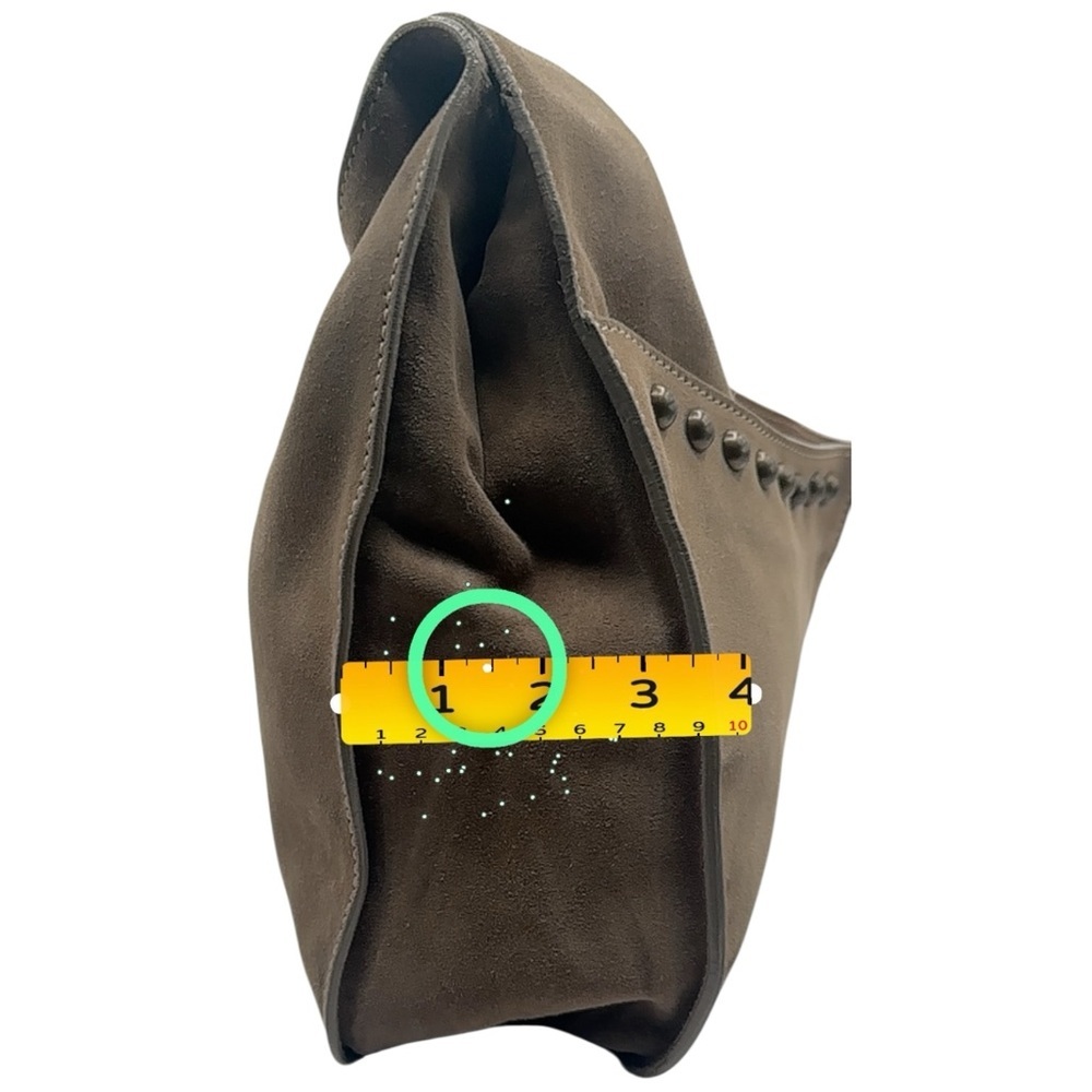 SOLD - Rosetti taupe suede studded hobo handbag, suede - Picture 10 of 15